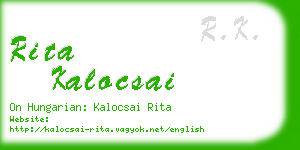 rita kalocsai business card